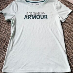 Under Armour Mint Green Crew Neck Logo Tee